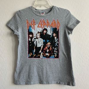 JUNK FOOD Def Leppard Vintage Graphic Tee Gray Small